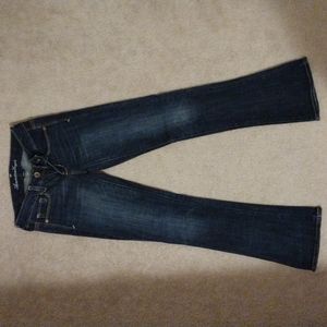 American Eagle Outfitters Dark Rinse Kick Boot Bootcut Jeans Size 00 Short